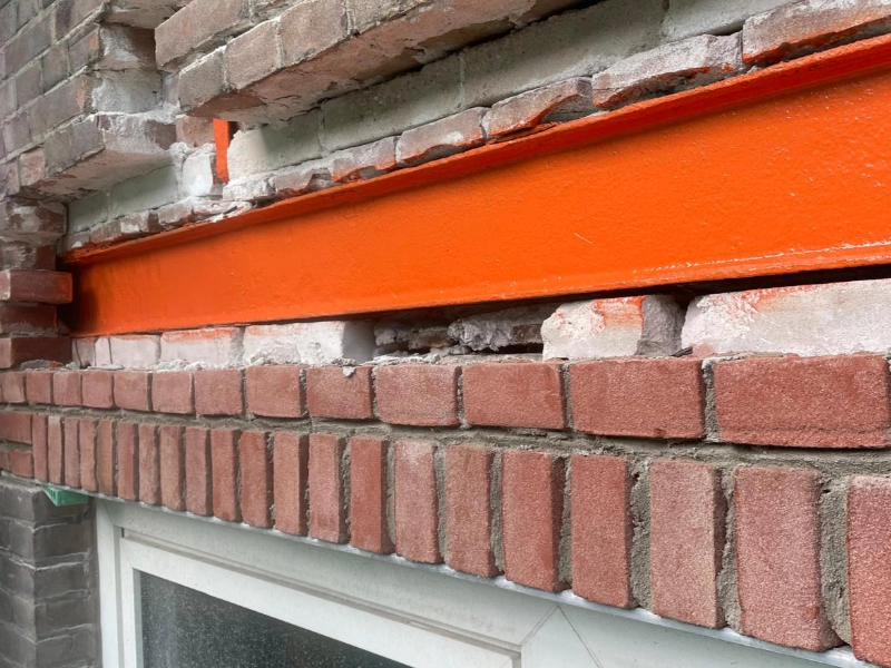 Roestvorming in de stalen latei